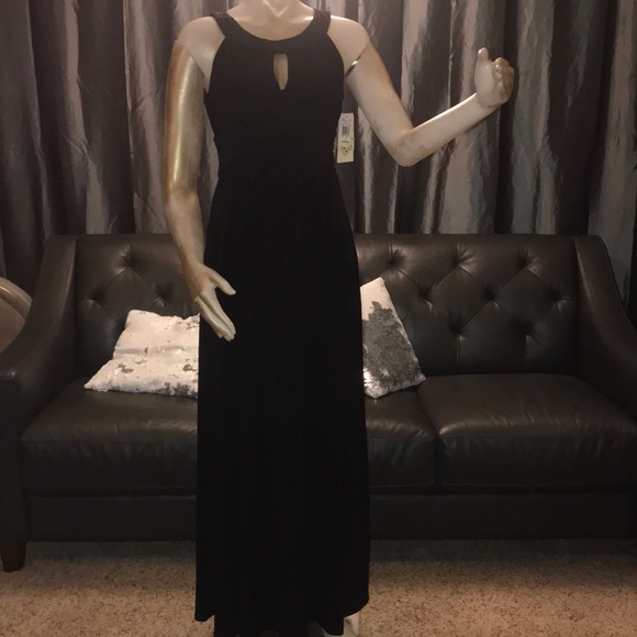 NWT Sangria black long social dress size 8 - Picture 3 of 11